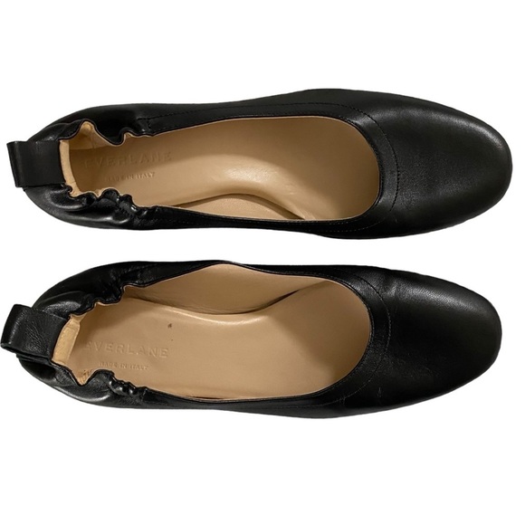 Everlane The Day Heel round toe scrunch back 2inch block heel leather black 7.5 - Picture 8 of 16